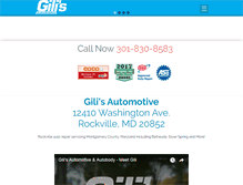 Tablet Screenshot of gilisautomotive.com